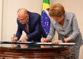 Apoio financeiro: Alckmin e Dilma formalizam R$ 5,7 bilhões do Banco do Brics para o Rio Grande do Sul