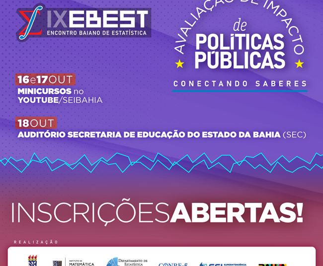 IX Encontro Baiano de Estatística segue com inscrições abertas