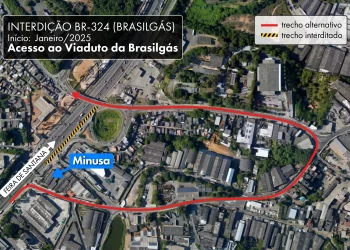 Interdição: Tráfego na via marginal da BR-324 será alterado a partir deste final de semana