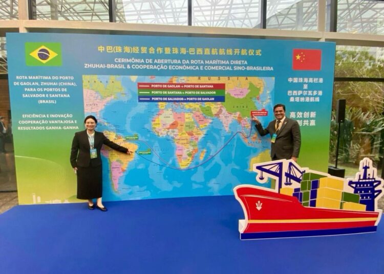 Parceria econômica: nova rota marítima direta entre Bahia e China começa a operar nesta segunda-feira (14)