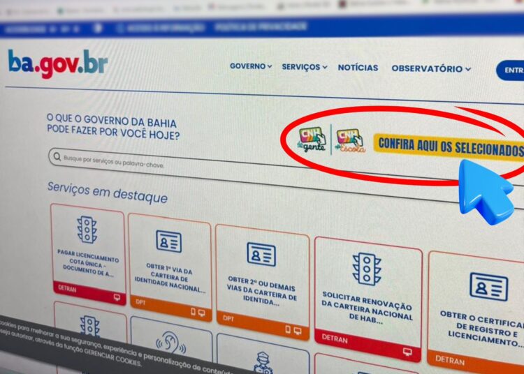 Fique sabendo: Governo da Bahia divulga lista dos selecionados nos programas CNH da Gente e CNH na Escola