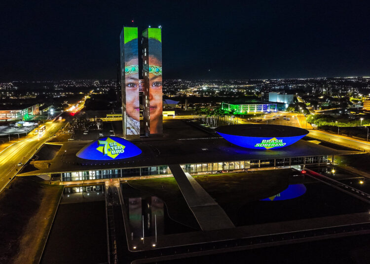 Brasília recebe projeções na Esplanada em homenagem ao 7 de Setembro