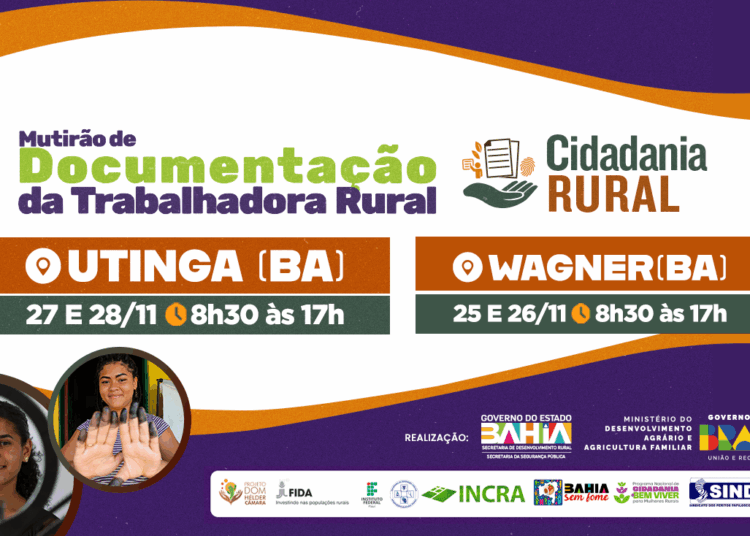 Acesso à documentação: Cidadania Rural garante direitos na Chapada Diamantina com chegada do mutirão em Wagner e Utinga