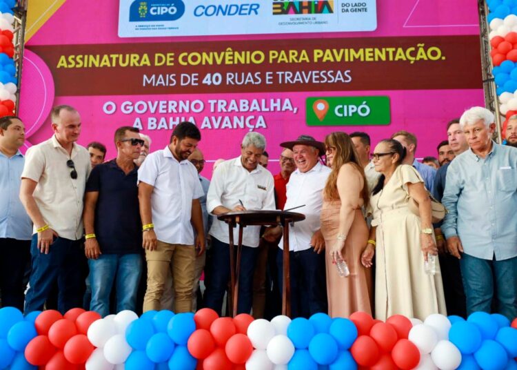 Investimento: Governo do Estado firma convênio no valor de R$ 10 milhões e amplia desenvolvimento urbano em Cipó