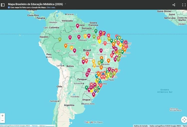 Iniciativa: Mapa Brasileiro da Educação Midiática alcança 523 experiências mapeadas