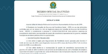Diário Oficial: CRPS publica edital para seleção de Conselheiros Representantes do Governo